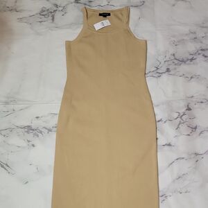 Ann Taylor Tan Midi Dress